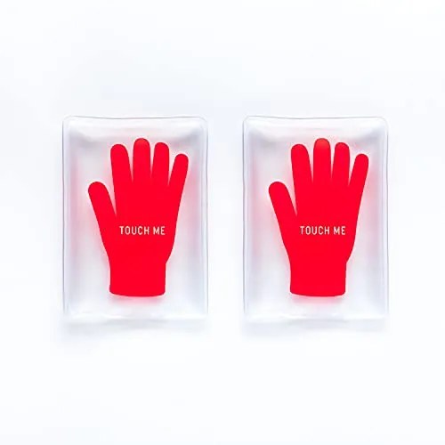 Home-Flair Taschenwärmer Wiederverwendbar (2er Set) – Handwärmer für Kinder & Erwachsene – Knick-Wärmekissen mit Touch Me Motiv – Ideal für Winter, Outdoor & als Geschenk