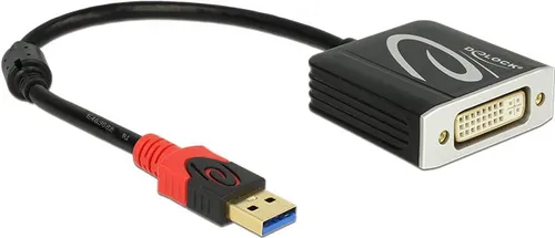Delock Externer Videoadapter USB 3.0 DVI Schwarz