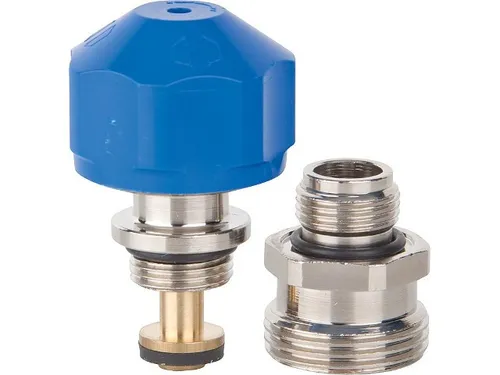 Ventileinsatz DN 10 (3/8'') für Edelstahlverteiler FBF vernickelt, mit Anschluss