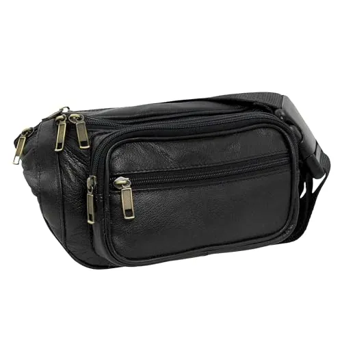 STILORD 'Maverick' Leder Bauchtasche - Hochwertige Gürteltasche aus weichem Leder, ideal für Reisen und Festivals. Mit cleveren Verstaufunktionen und verstellbarem Tragegurt für optimalen Komfort.
