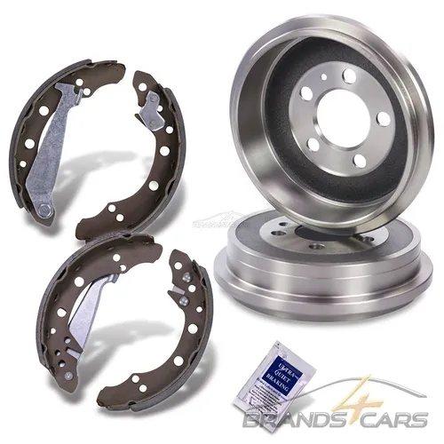 ATEC 2x BREMSTROMMEL + BREMSBACKEN HINTEN FÜR SEAT IBIZA SKODA FABIA VW POLO