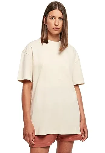 Urban Classics Damen Oversized Boyfriend Tee – Lockeres Baumwoll T-Shirt mit Rundhalsausschnitt & kurzen Ärmeln, ideal für Alltag, Freizeit & Streetwear,Whitesand,XXL