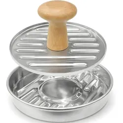 HI NATURETM Professionelle Burgerpresse aus Edelstahl – 13,1 cm Smash Burger Press mit Grillrillen – Antihaft Hamburgerpresse & Grillpresse
