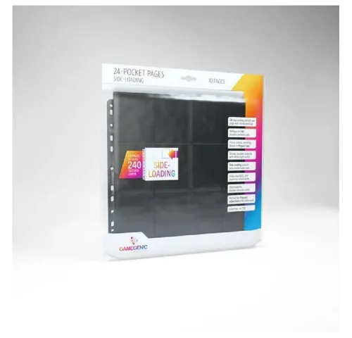 Gamegenic Sammelkarte Gamegenic - 24-Pocket Sideloading Pages 10 pcs pack Black