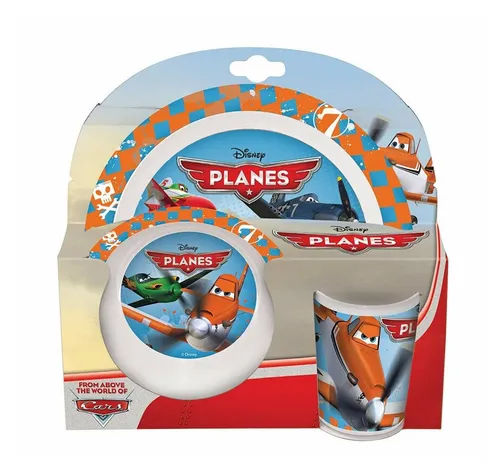 Storline Kindergeschirr-Set Disney Planes - 3-teiliges Melamin Set
