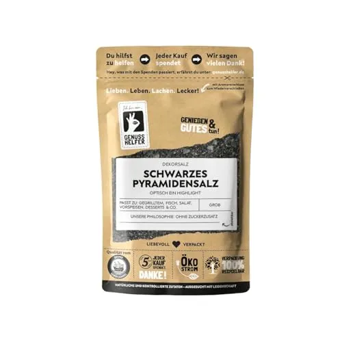 Bremer Gewürzhandel Schwarzes Pyramidensalz, schwarzes Salz, Lavasalz, Dekosalz, 75g