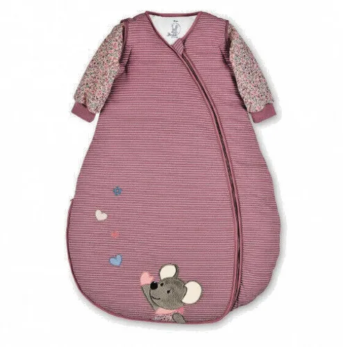 Sterntaler Schlafsack Mabel 110 cm - Kuscheliger Ganzjahresschlafsack mit abnehmbaren Ärmeln in Rosa Altrosa, ideal für Babys und Kleinkinder. Perfekt für jede Jahreszeit und passt in jedes Babybett.