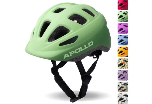 Apollo Kinderhelm Fahrradhelm - Green-Fade, verstellbar für Kinder ab 3 Jahren - Fahrradhelme für Kinder & Jugendliche, mit 17 Belüftungsöffnungen und robustem EPS-Schaum für optimalen Schutz und Komfort beim Radfahren.
