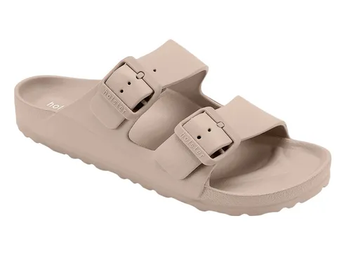 Holster Sandale Sundreamer Slide beige/braun für Damen, Größe 39 (US 8) - Bequeme Sandalen für Damen mit leichtem, wasserdichtem Design und konturiertem Fußbett für ganztägigen Komfort. Ideal für Freizeit und Urlaub!