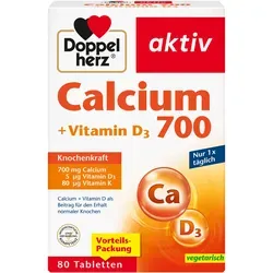 Doppelherz aktiv Calcium 700 + Vitamin D3 Tabletten 80 St