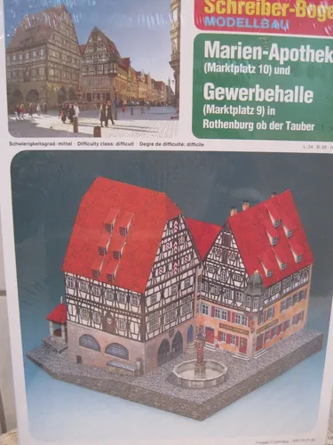 Marien-Apotheke Rothenburg ob der Tauber Kartonbausatz Schreiber- Bastelbogen