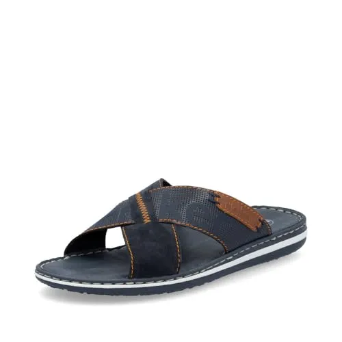 Rieker Herren Pantoletten 21098 - Bequeme Slipper für den Sommer - Clogs & Pantoletten für Herren, mit Komfortweite für angenehme Passform und mehr Freiraum für die Zehen, ideal für entspannte Sommertage.