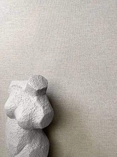 NEWROOM Tapete Beige Vliestapete Unifarbe - Einfarbig Modern Grau Greige Leinen Struktur Leinenoptik Uni inkl. Tapezier-Ratgeber