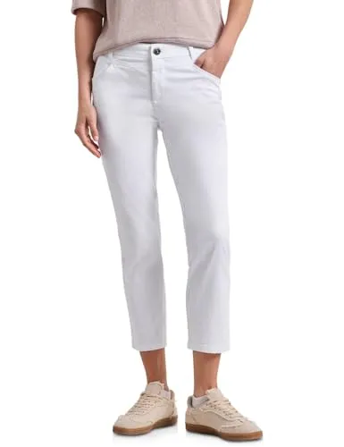 Street One 7/8 Slim Leg Hose im Satin-Look White 46