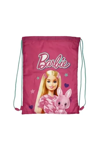 Barbie Sporttasche Kinder | Turnbeutel | für Mädchen | Schuhbeutel | Rucksack | Einschulung | Geschenke für Mädchen | Kordelzugbeutel | Beutel | Schule | Sport