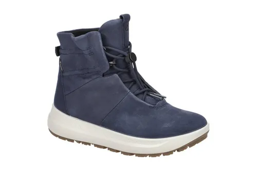Ecco Damen SOLICE Outdoor Mid/High-Cut Boot - Night Sky, 37 EU - Wanderschuhe aus robustem YAK-Leder mit GORE-TEX für Atmungsaktivität und Wasserdichtigkeit. Ideal für Outdoor-Abenteuer, mit Primaloft-Isolierung für warme Füße.