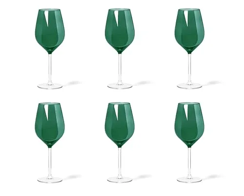 Excelsa Set von 6 Gläser Color Wine Glas 50 cl Grün - Gläser Set aus 6 eleganten, grünen Color Wine-Gläsern, perfekt für Weinliebhaber. Spülmaschinenfest und ideal für besondere Anlässe.