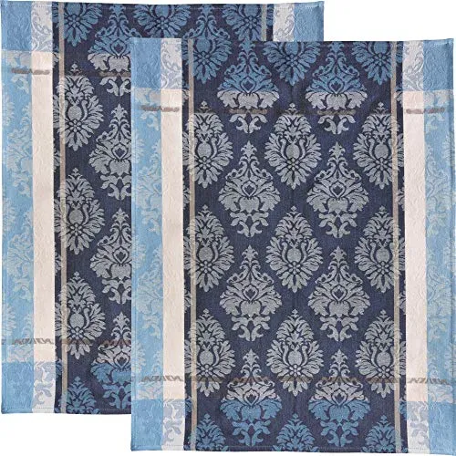 Erwin Müller Geschirrtuch 2er-Pack Halbleinen blau Größe 50x70 cm