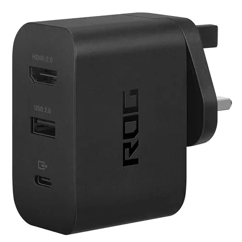 ASUS ROG Ally Charger Dock - Ladeadapter für Gaming, Schwarz, optimiert für schnelle Aufladung und kompakte Nutzung