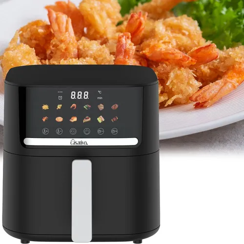 Premium Heissluftfritteuse 6,5 l mit 11 Koch-Programmen und LED Touch-Panel