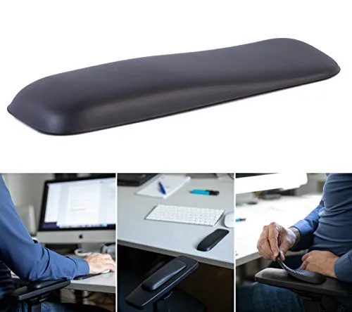 Gel-Buddy Chair Die Armauflage für den Bürostuhl Gaming-Stuhl oder Schreibtischstuhl, Farbe:schwarz, Größe:15 x 5cm