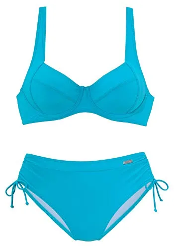 Produktbild Bügel-Bikini LASCANA, Damen, Gr. 42, Cup B, blau (türkis)