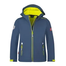 Trollkids Kids Trollfjord Jacket 176, Mystic Blue/orange von TROLLKIDS