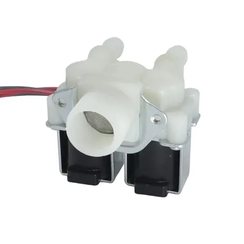 WITTKOWARE Magnetventil mit ¾ Zoll Außengewinde, Sieb und 10-11mm Schlauchanschluss, 2-fach, Steuerspannung 12V/DC, max. 0,5A