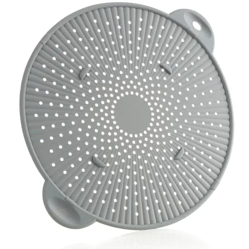 com-four® Silikon Spritzschutzdeckel für Töpfe und Pfannen - Ø 28.5cm - Spritzschutz für Pfannen, hitzebeständig und bpa-frei, verhindert Fett- und Wasserspritzer und sorgt für einen sicheren Kochvorgang.