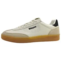 Blauer USA Grant Herren Sneaker in Beige, Größe 43 - Sportlicher Schnürer aus hochwertigen Materialien, atmungsaktiv und mit herausnehmbarer Lederinnensohle für optimalen Tragekomfort. Ideal für sportlichen Stil und Qualität.
