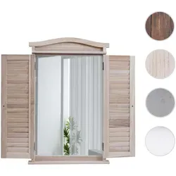 Wandspiegel Badspiegel mit Fensterläden 71x46cm - Badspiegel im Shabby-Look, ideal für Eingangsbereiche und Schlafzimmer. Bringt Charme und optische Weite in jeden Raum. Fertig montiert geliefert, kein Aufbau nötig.
