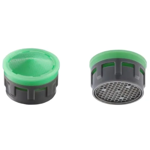 Schläfer 1802212 | Strahlregler Inneneinsatz wassersparend kompatibel mit Neoperl Honeycomb, Universal Wasserhahn-Luftsprudler M22x1,M24x1 7lit/min, Filterkartusche mit Dichtungen m22/m24 -2stk