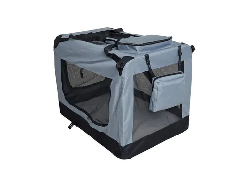 ESTEXO Faltbare Hundebox XXL - Faltbare Transportbox für Hunde und Katzen, platzsparend verstaubar mit gepolstertem Boden und optimaler Frischluftzufuhr durch Netzeinsätze. Ideal für Reisen und Ausflüge.