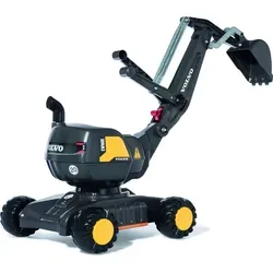 Rolly Toys rollyDigger Volvo EW160 - Spielzeugbagger für Kinder 3-5 Jahre, voll funktionstüchtig und 360° drehbar für maximalen Spielspaß