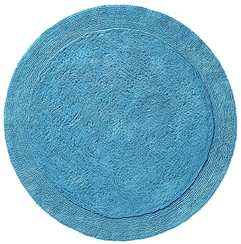 Erwin Müller Badematte Uni Serie Stuttgart blau, rund 90 cm von Erwin Müller