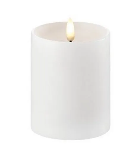 UYUNI Lighting LED-Kerze PILLAR tiefer Docht, 3D-Flamme, Timerfunktion