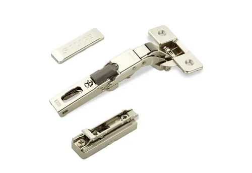 Salice Möbelbeschlag 2er Set Salice Universalscharnier 110° Bohrbild T45-T52 ungedämpft (2 St), Nickel matt + MPL + Scharnierarmabdeckung