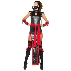 Leg Avenue Damen Shadow Ninja Kostüm – Black & Red, Größe Large (EU 40)