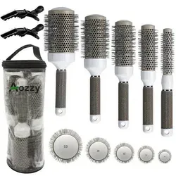 Rundbürste Set Keramik Nano Ionisch für Glattes Haar - Professionelles Rundbürsten Set mit Keramik- und Nano-Ionen-Technologie für glänzendes Haar. Antistatische Nylonborsten reduzieren Frizz und sorgen für ein optimales Styling-Erlebnis. Ideal für verschiedene Haarlängen und einfach in der Anwendung.