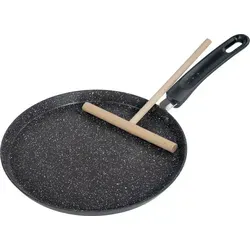 STONELINE Crepe Pfanne Induktion 25 cm in schwarz von STONELINE