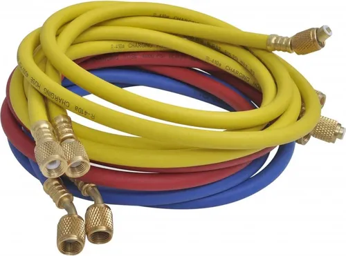 vidaXL Monteurhilfe 4-Wege mit 4 Schläuchen - Klimaanlage R134, R410a, R22, R407c, ideal für die Befüllung und Inspektion von Klimaanlagen