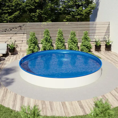 Rundbecken Ø 4,50 x 1,20m, Folie blau 0,8mm | Stahlwand Rundpool Made in Germany