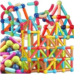 KRUMAD Magnetische Bausteine 100 Stück – Kreatives Spielzeug für Kinder ab 3 Jahren