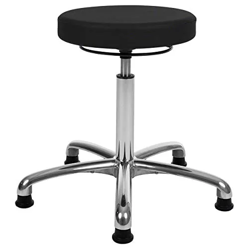 Sport-Tec Drehhocker Exklusiv mit Komfort-Polster und Gleitern, Rollhocker Arbeitshocker