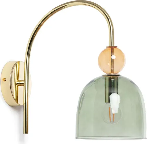 Wandleuchte Metall und Glas Baudelaire Grün in grün von LEDKIA