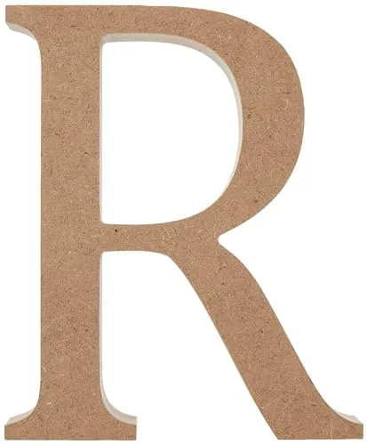Creativ Deko-Buchstabe „R“ aus MDF, 13 x 2 cm, Braun