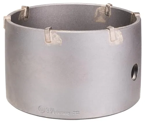 Bosch Professional Hohl-Bohrkrone SDS-plus-9 (Ø 100 mm) - Bohrer für professionelles Bohren in Beton und Mauerwerk. Mit langlebigen Hartmetall-Zähnen für schnelle, saubere Ergebnisse und hohe Lebensdauer.