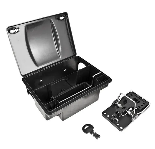 Petigi Lebendfalle 1x Rattenfalle Köderbox Mäusefalle Köderstation mit Schlagfalle Falle