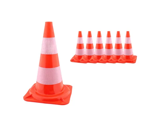 6x Verkehrs-Wanrkegel Flexibel Leitkegel Pylone Hütchen Kegel Lübecker Hut NEU