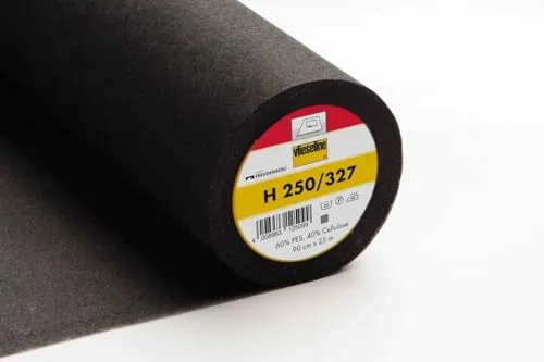 Vlieseline Bügelvlies H250 schwarz 90cm Breite